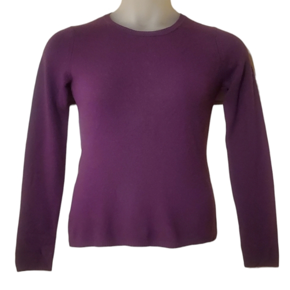 Peck & Peck Sweaters - Peck & Peck Cashmere Sweater Purple 2 Ply Sz Small Plum Crew Pullover Pr…